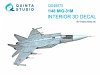 Quinta Studio QD48573 MiG-31M 3D-Printed & coloured Interior on decal paper (Hobby Boss) 1/48